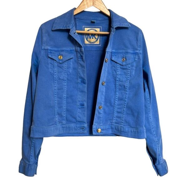 Michael Kors Oxford Blue Denim Jacket Size Medium - Picture 2 of 6